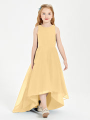 Junior Robes de Demoiselle d'Honneur Asymétriques Exquises Or