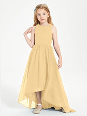 Junior Robes de Demoiselle d'Honneur Asymétriques Exquises Or