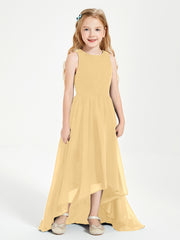 Junior Robes de Demoiselle d'Honneur Asymétriques Exquises Or