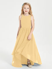 Junior Robes de Demoiselle d'Honneur Asymétriques Exquises Or