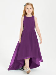 Junior Robes de Demoiselle d'Honneur Asymétriques Exquises Raisin