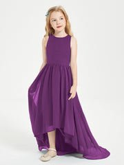 Junior Robes de Demoiselle d'Honneur Asymétriques Exquises Raisin