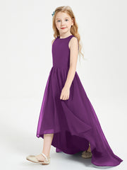Junior Robes de Demoiselle d'Honneur Asymétriques Exquises Raisin