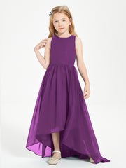 Junior Robes de Demoiselle d'Honneur Asymétriques Exquises Raisin