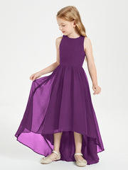 Junior Robes de Demoiselle d'Honneur Asymétriques Exquises Raisin