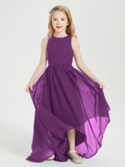 Junior Robes de Demoiselle d'Honneur Asymétriques Exquises Raisin