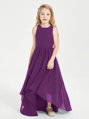 Junior Robes de Demoiselle d'Honneur Asymétriques Exquises Raisin