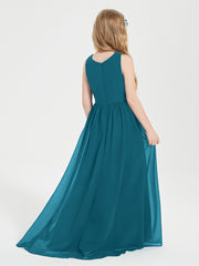 Junior Robes de Demoiselle d'Honneur Asymétriques Exquises Bleu Encre