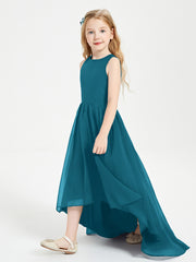 Junior Robes de Demoiselle d'Honneur Asymétriques Exquises Bleu Encre