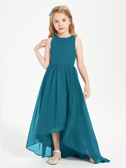 Junior Robes de Demoiselle d'Honneur Asymétriques Exquises Bleu Encre