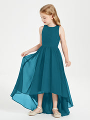Junior Robes de Demoiselle d'Honneur Asymétriques Exquises Bleu Encre