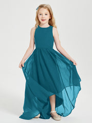 Junior Robes de Demoiselle d'Honneur Asymétriques Exquises Bleu Encre