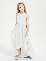 Junior Robes de Demoiselle d'Honneur Asymétriques Exquises Ivoire