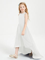 Junior Robes de Demoiselle d'Honneur Asymétriques Exquises Ivoire
