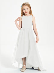 Junior Robes de Demoiselle d'Honneur Asymétriques Exquises Ivoire