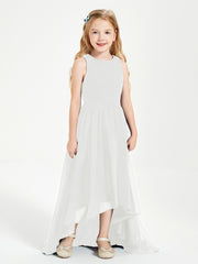 Junior Robes de Demoiselle d'Honneur Asymétriques Exquises Ivoire