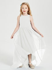 Junior Robes de Demoiselle d'Honneur Asymétriques Exquises Ivoire