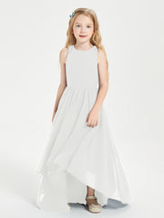 Junior Robes de Demoiselle d'Honneur Asymétriques Exquises Ivoire