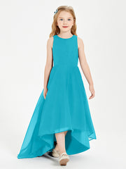 Junior Robes de Demoiselle d'Honneur Asymétriques Exquises Jade