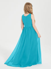 Junior Robes de Demoiselle d'Honneur Asymétriques Exquises Jade