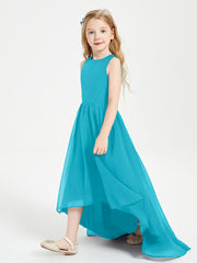 Junior Robes de Demoiselle d'Honneur Asymétriques Exquises Jade