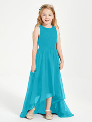 Junior Robes de Demoiselle d'Honneur Asymétriques Exquises Jade