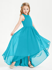 Junior Robes de Demoiselle d'Honneur Asymétriques Exquises Jade