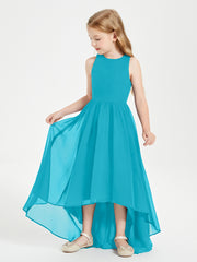 Junior Robes de Demoiselle d'Honneur Asymétriques Exquises Jade