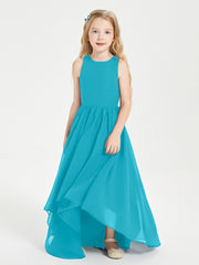 Junior Robes de Demoiselle d'Honneur Asymétriques Exquises Jade