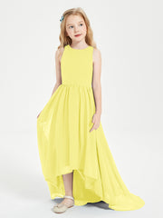 Junior Robes de Demoiselle d'Honneur Asymétriques Exquises Citron