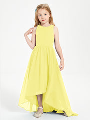 Junior Robes de Demoiselle d'Honneur Asymétriques Exquises Citron