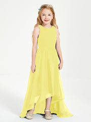 Junior Robes de Demoiselle d'Honneur Asymétriques Exquises Citron