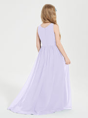 Junior Robes de Demoiselle d'Honneur Asymétriques Exquises Lilas