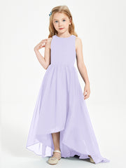Junior Robes de Demoiselle d'Honneur Asymétriques Exquises Lilas