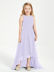 Junior Robes de Demoiselle d'Honneur Asymétriques Exquises Lilas