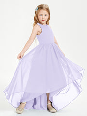 Junior Robes de Demoiselle d'Honneur Asymétriques Exquises Lilas