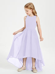 Junior Robes de Demoiselle d'Honneur Asymétriques Exquises Lilas