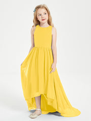 Junior Robes de Demoiselle d'Honneur Asymétriques Exquises Souci