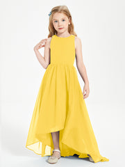 Junior Robes de Demoiselle d'Honneur Asymétriques Exquises Souci