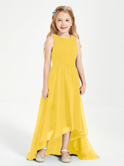 Junior Robes de Demoiselle d'Honneur Asymétriques Exquises Souci