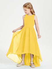 Junior Robes de Demoiselle d'Honneur Asymétriques Exquises Souci