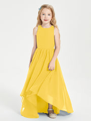 Junior Robes de Demoiselle d'Honneur Asymétriques Exquises Souci