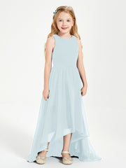 Junior Robes de Demoiselle d'Honneur Asymétriques Exquises Brume