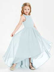 Junior Robes de Demoiselle d'Honneur Asymétriques Exquises Brume