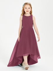 Junior Robes de Demoiselle d'Honneur Asymétriques Exquises Mûre