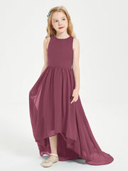 Junior Robes de Demoiselle d'Honneur Asymétriques Exquises Mûre