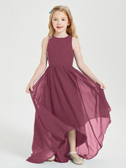 Junior Robes de Demoiselle d'Honneur Asymétriques Exquises Mûre