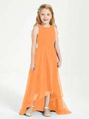 Junior Robes de Demoiselle d'Honneur Asymétriques Exquises Orange