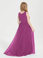 Junior Robes de Demoiselle d'Honneur Asymétriques Exquises Orchidee