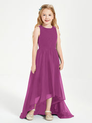 Junior Robes de Demoiselle d'Honneur Asymétriques Exquises Orchidee